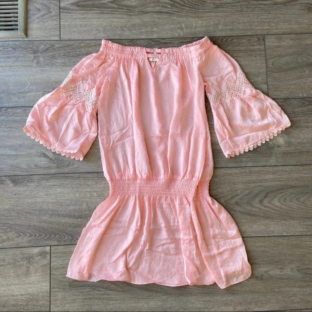 MWT Dance & Marvel Breezy Off Shoulder Babydoll Mini Dress - Picture 3 of 11